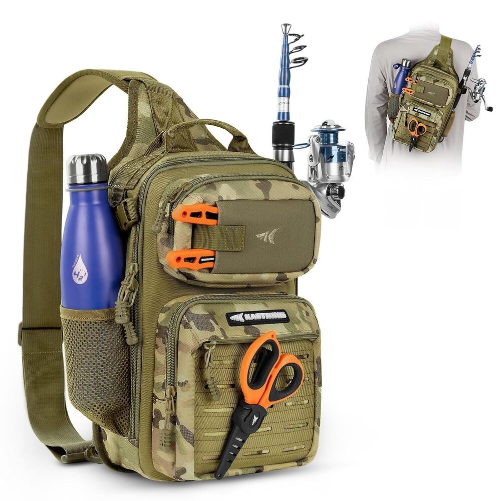 BlowBak Tactical Sling Tackle Bag-Lightweight Fishing Backpack Storge